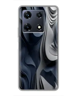 Чехол для Infinix Note 30 Pro с картинкой «Объемные синие складки»