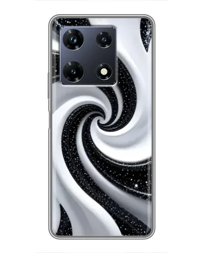Чехол для Infinix Note 30 Pro с картинкой «Черно-белая спираль»