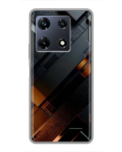 Чехол для Infinix Note 30 Pro с картинкой «Черные геометрические блоки»