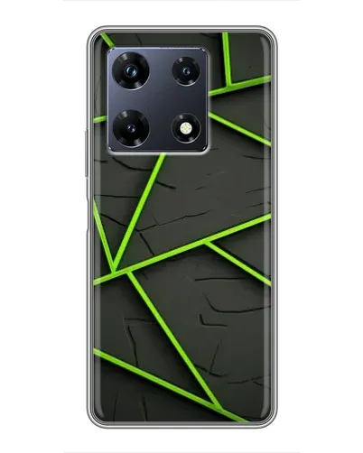 Чехол для Infinix Note 30 Pro с картинкой «Зеленые геометрические линии»