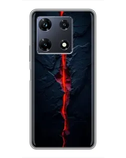 Чехол для Infinix Note 30 Pro с картинкой «Kрасная лавовая трещина»