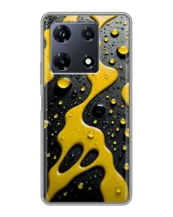 Чехол для Infinix Note 30 Pro с картинкой «Жидкое желтое золото»