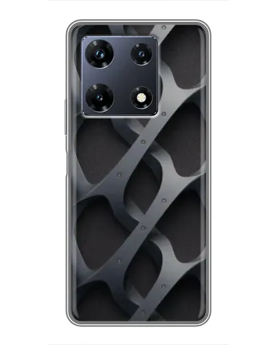 Чехол для Infinix Note 30 Pro с картинкой «Объемное серое плетение»
