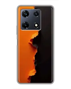 Чехол для Infinix Note 30 Pro с картинкой «Оранжевый разлом»