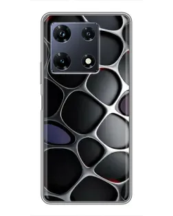Чехол для Infinix Note 30 Pro с картинкой «Объемная темная решетка»
