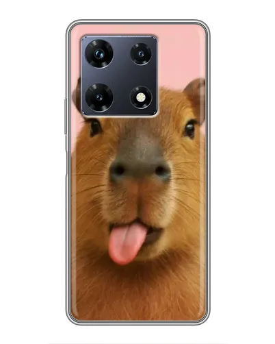 Чехол для Infinix Note 30 Pro с картинкой «Капибара с языком»