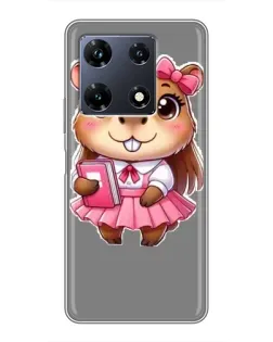 Чехол для Infinix Note 30 Pro с картинкой «Девочка капибара»