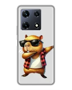 Чехол для Infinix Note 30 Pro с картинкой «Капибара рэпер даб»