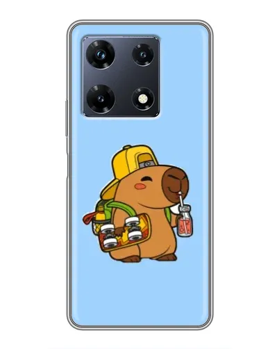 Чехол для Infinix Note 30 Pro с картинкой «Капибара на скейте»