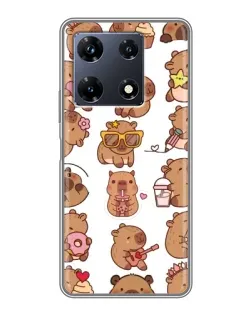 Чехол для Infinix Note 30 Pro с картинкой «Стикерпак с капибарами»