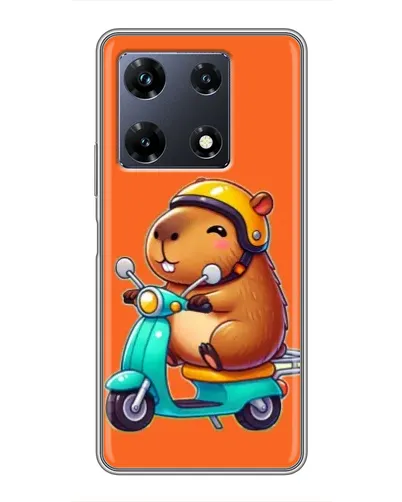 Чехол для Infinix Note 30 Pro с картинкой «Капибара на скутере»