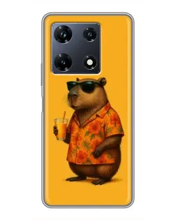 Чехол для Infinix Note 30 Pro с картинкой «Капибара на отдыхе»