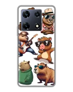 Чехол для Infinix Note 30 Pro с картинкой «Крутые капибары музыканты»