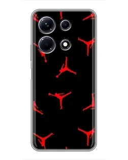 Чехол для Infinix Note 30 с картинкой «Jordan Red Pattern»