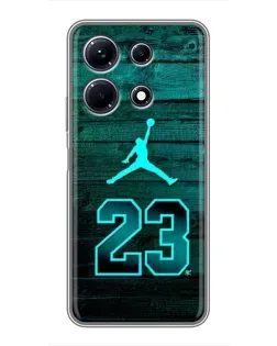 Чехол для Infinix Note 30 с картинкой «Jordan Cyan 23»