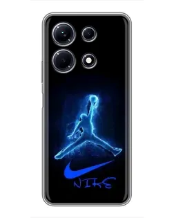 Чехол для Infinix Note 30 с картинкой «Jordan Neon Blue»