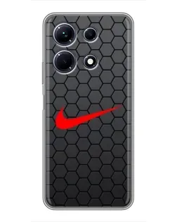 Чехол для Infinix Note 30 с картинкой «Nike — карбоновая сетка»