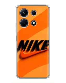 Чехол для Infinix Note 30 с картинкой «Оранжевый драйв Nike»
