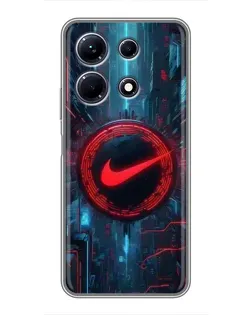 Чехол для Infinix Note 30 с картинкой «Техногенный стиль Nike»