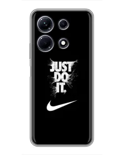 Чехол для Infinix Note 30 с картинкой «Текстовый принт Nike»