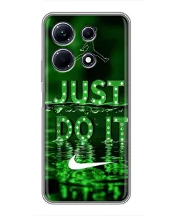 Чехол для Infinix Note 30 с картинкой «Зеленый неоновый Nike»