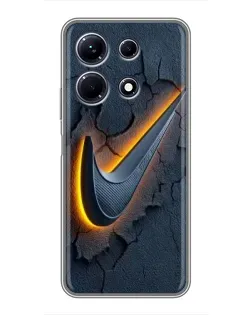 Чехол для Infinix Note 30 с картинкой «Объемный логотип Найк»