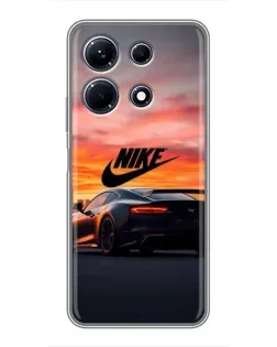 Чехол для Infinix Note 30 с картинкой «Nike и суперкар»