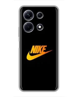 Чехол для Infinix Note 30 с картинкой «Золотой логотип Nike»