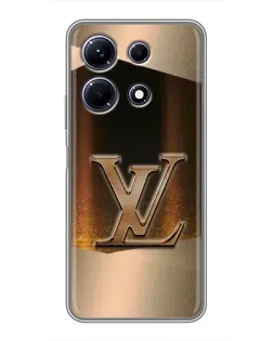 Чехол для Infinix Note 30 с картинкой «LV — золотое сияние»