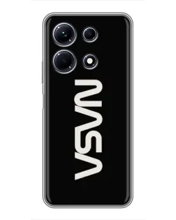 Чехол для Infinix Note 30 с картинкой «NASA — вертикальный логотип»