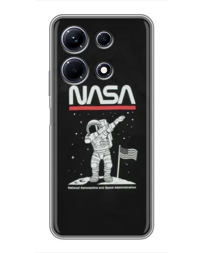 Чехол для Infinix Note 30 с картинкой «NASA — шагаем по Луне» Чехол для Infinix Note 30 с картинкой «NASA — шагаем по Луне»