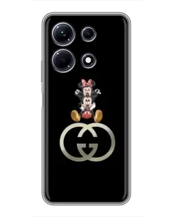 Чехол для Infinix Note 30 с картинкой «Минни Маус на лого»