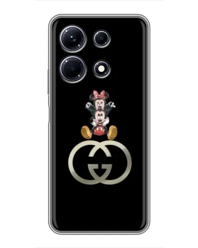 Чехол для Infinix Note 30 с картинкой «Минни Маус на лого»