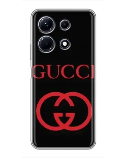 Чехол для Infinix Note 30 с картинкой «Gucci — красный логотип»