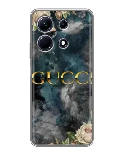 Чехол для Infinix Note 30 с картинкой «Абстрактные цветы Gucci»