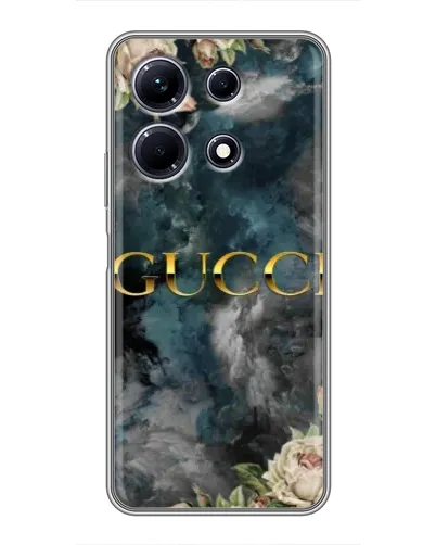 Чехол для Infinix Note 30 с картинкой «Абстрактные цветы Gucci»