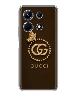 Чехол для Infinix Note 30 с картинкой «Gucci — золотая бабочка»