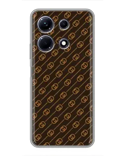 Чехол для Infinix Note 30 с картинкой «Gucci — золотые диагонали»