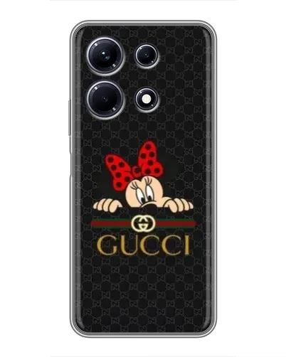 Чехол для Infinix Note 30 с картинкой «Минни Маус Gucci — черный»