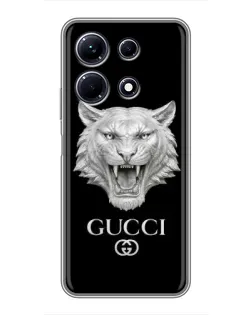 Чехол для Infinix Note 30 с картинкой «Gucci — серебряный лев»