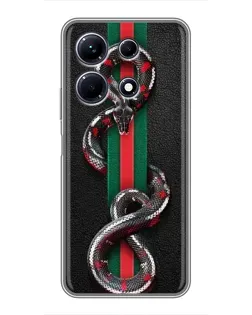 Чехол для Infinix Note 30 с картинкой «Gucci — змея на полосе»