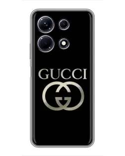 Чехол для Infinix Note 30 с картинкой «Gucci — золото на черном»