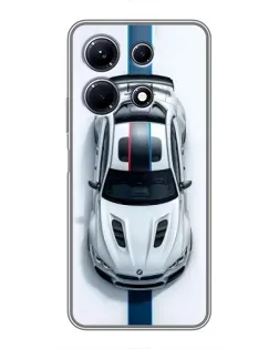 Чехол для Infinix Note 30 с картинкой «Вид сверху — BMW M»