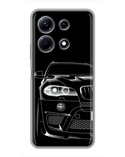 Чехол для Infinix Note 30 с картинкой «Темный силуэт BMW»