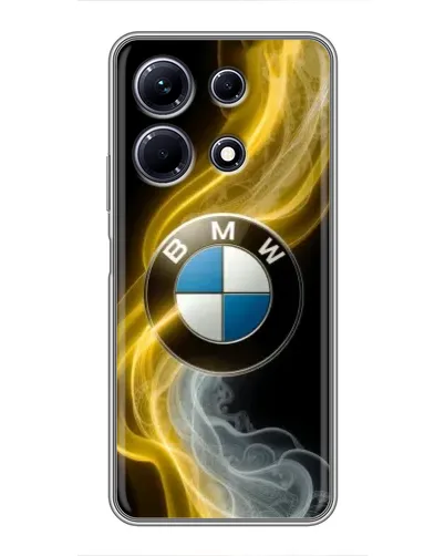 Чехол для Infinix Note 30 с картинкой «Золотистый дым BMW»