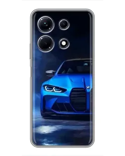 Чехол для Infinix Note 30 с картинкой «Голубая BMW M4»