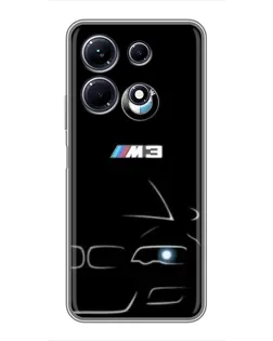 Чехол для Infinix Note 30 с картинкой «Минималистичный принт BMW M3»