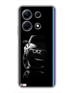 Чехол для Infinix Note 30 с картинкой «Силуэт BMW в темноте»