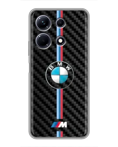 Чехол для Infinix Note 30 с картинкой «Эмблема BMW и карбон»