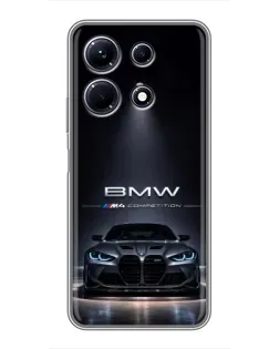 Чехол для Infinix Note 30 с картинкой «BMW сквозь ночной город»